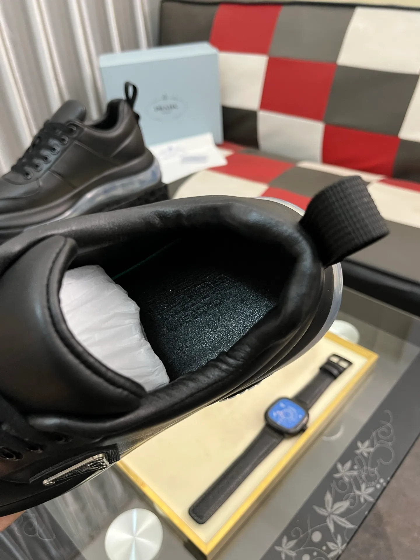 Men's Men's Shoes💰640⌚️⌚️《PRADA*》The latest and most popular casual shoes, top brand [seduce] luxury~purchase, top~quality. [Strong] The upper is made of imported breathable cowhide with cloth material ➕ breathable sheepskin feet (•) and fine workmanship. Code number: 38-442️⃣Colors available